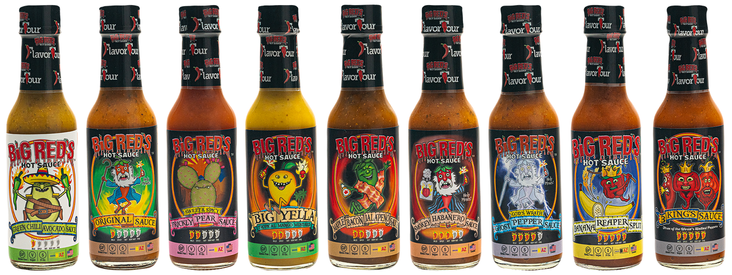 Flavor Tour Hot Sauce Sampler Pack - Big Reds Hot Sauce