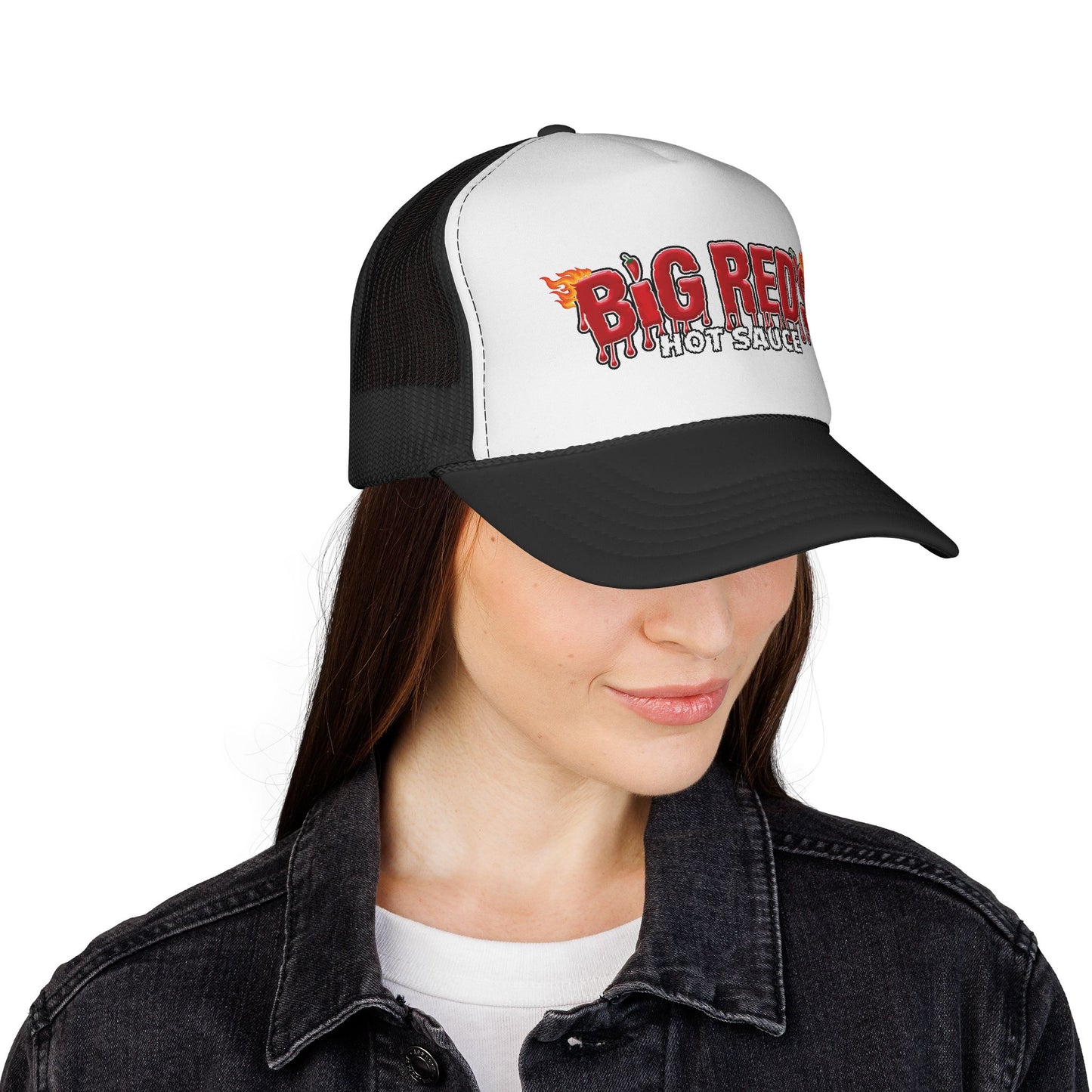Big Red's Hot Sauce Trucker Cap — Spicy Flame Mesh Hat