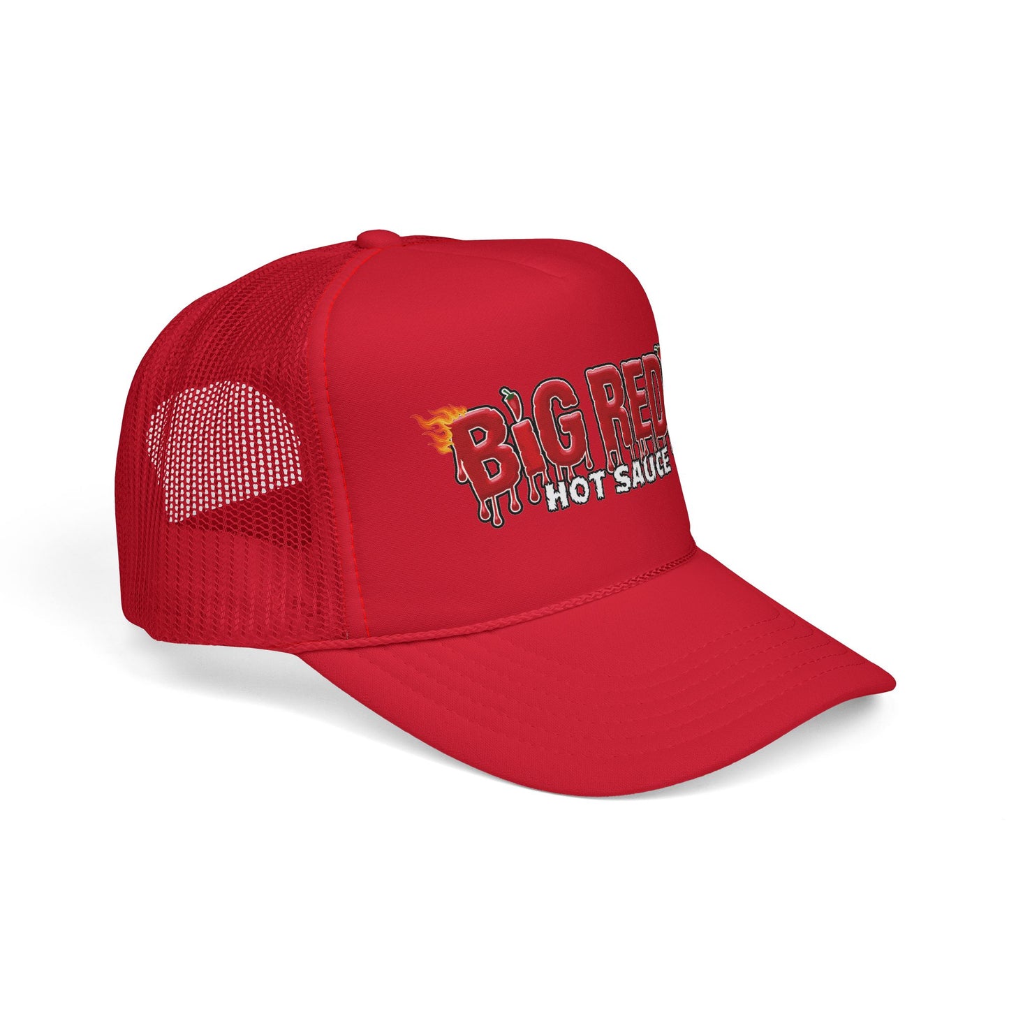 Big Red's Hot Sauce Trucker Cap — Spicy Flame Mesh Hat