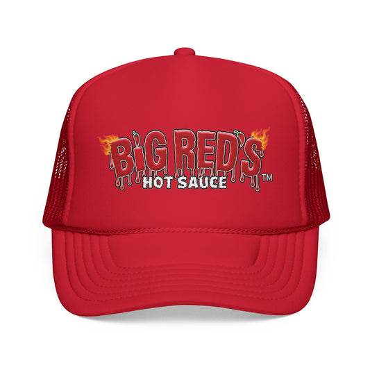 Big Red's Hot Sauce Trucker Cap — Spicy Flame Mesh Hat