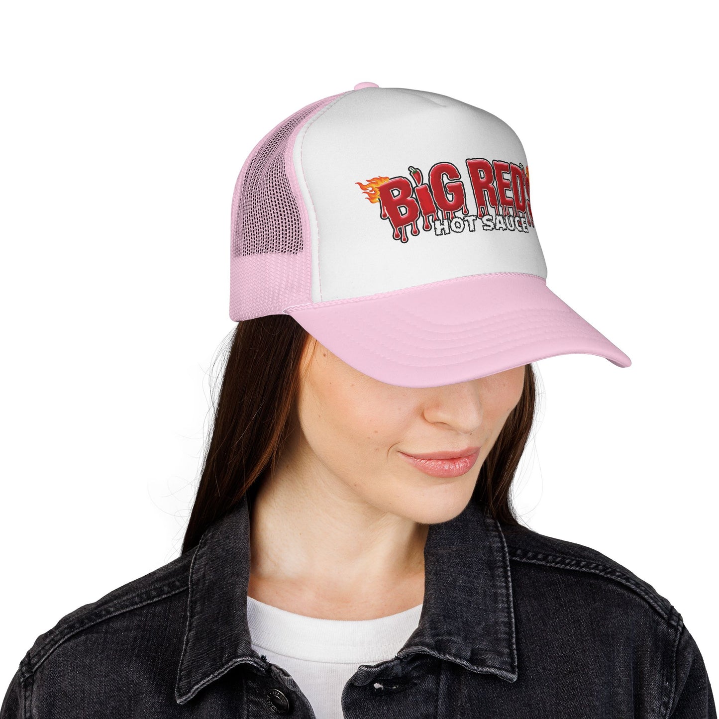 Big Red's Hot Sauce Trucker Cap — Spicy Flame Mesh Hat