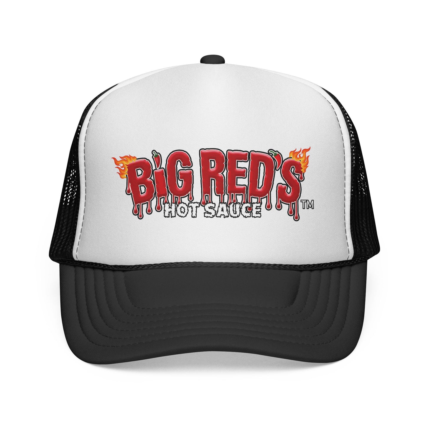Big Red's Hot Sauce Trucker Cap — Spicy Flame Mesh Hat