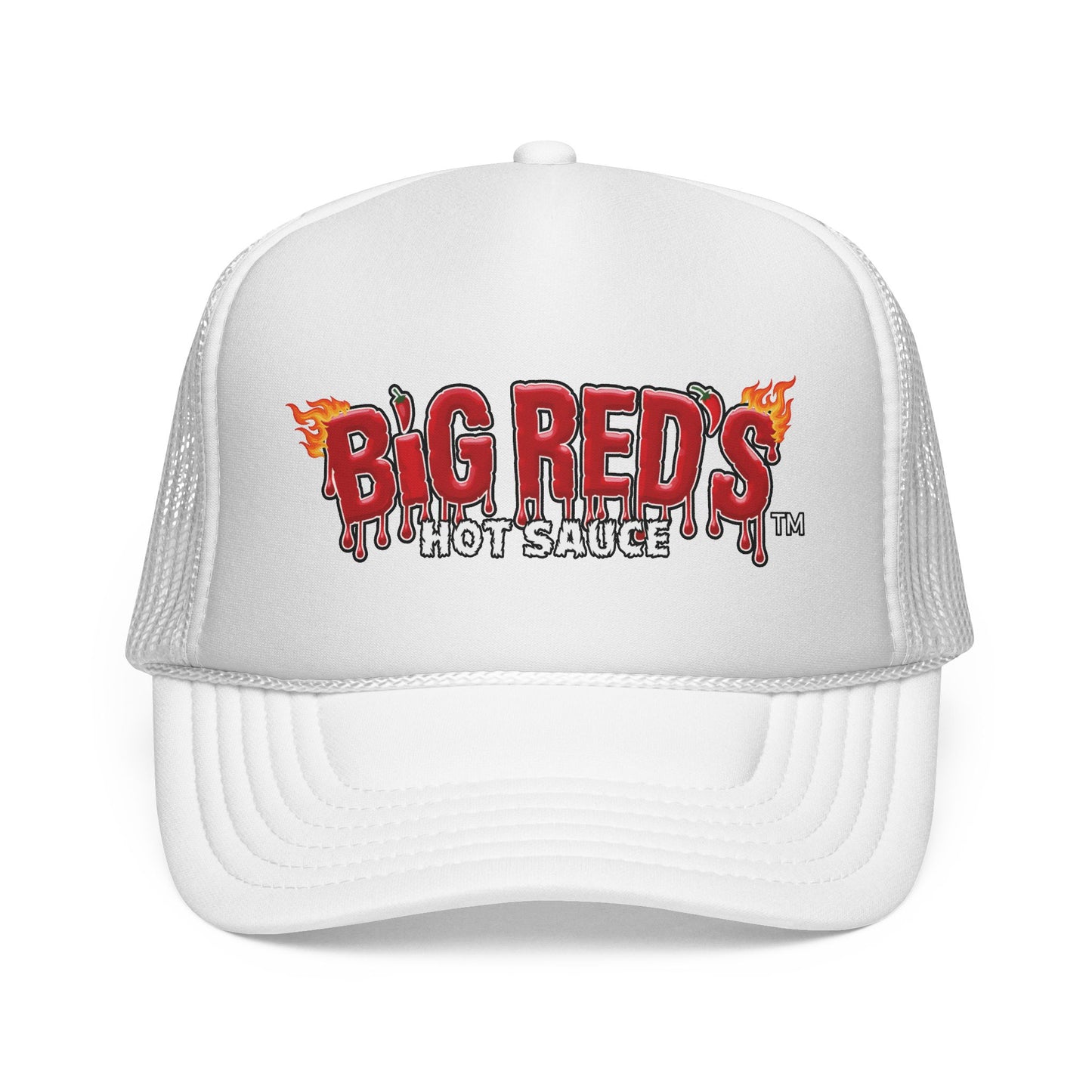 Big Red's Hot Sauce Trucker Cap — Spicy Flame Mesh Hat