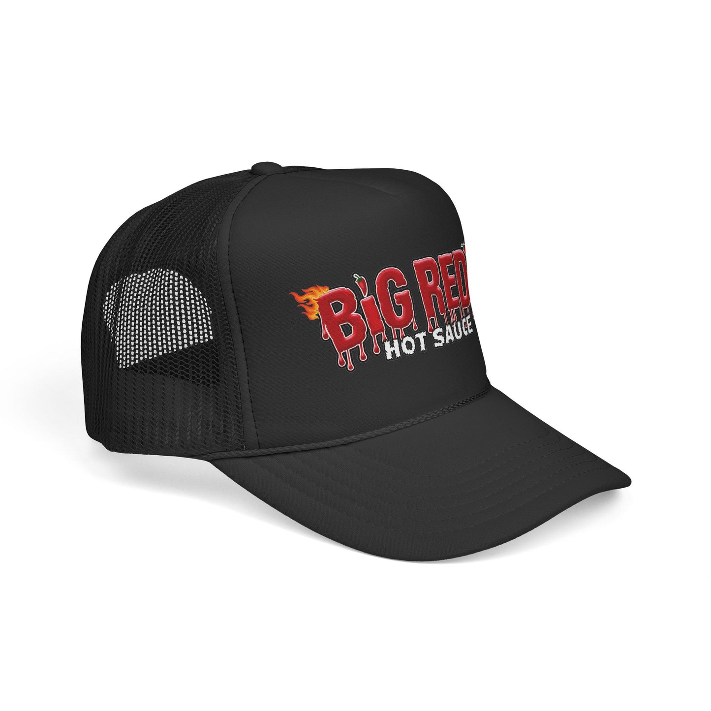 Big Red's Hot Sauce Trucker Cap — Spicy Flame Mesh Hat