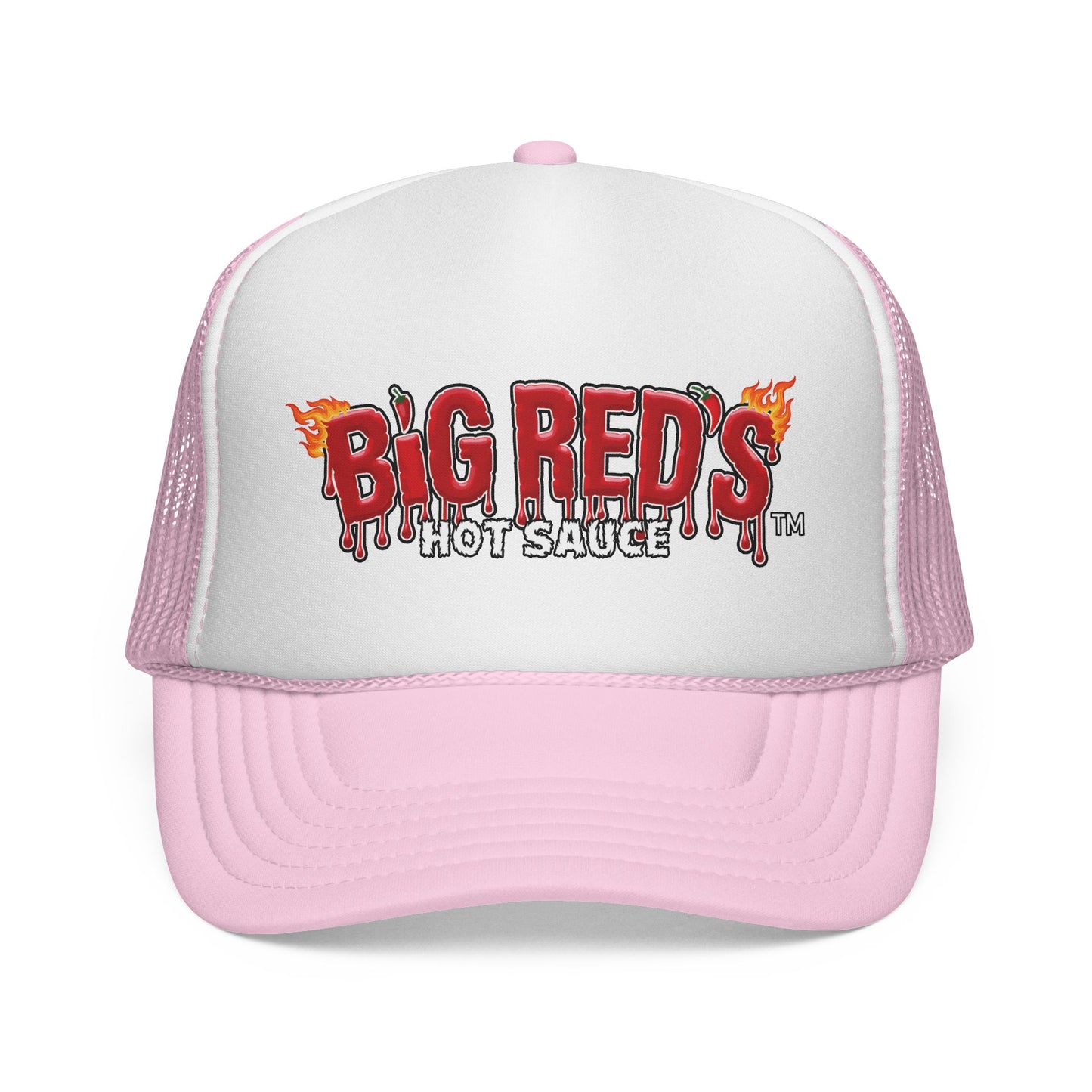 Big Red's Hot Sauce Trucker Cap — Spicy Flame Mesh Hat