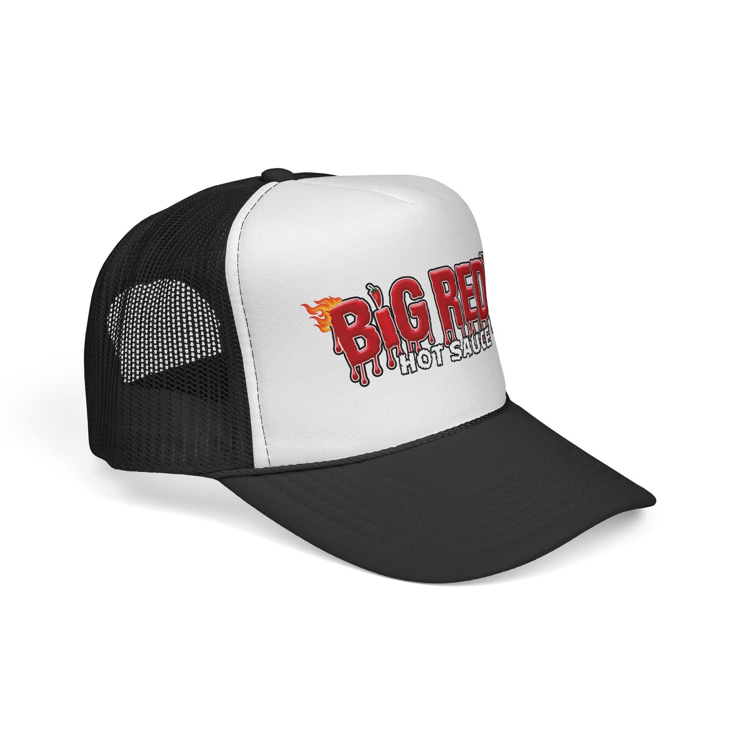 Big Red's Hot Sauce Trucker Cap — Spicy Flame Mesh Hat