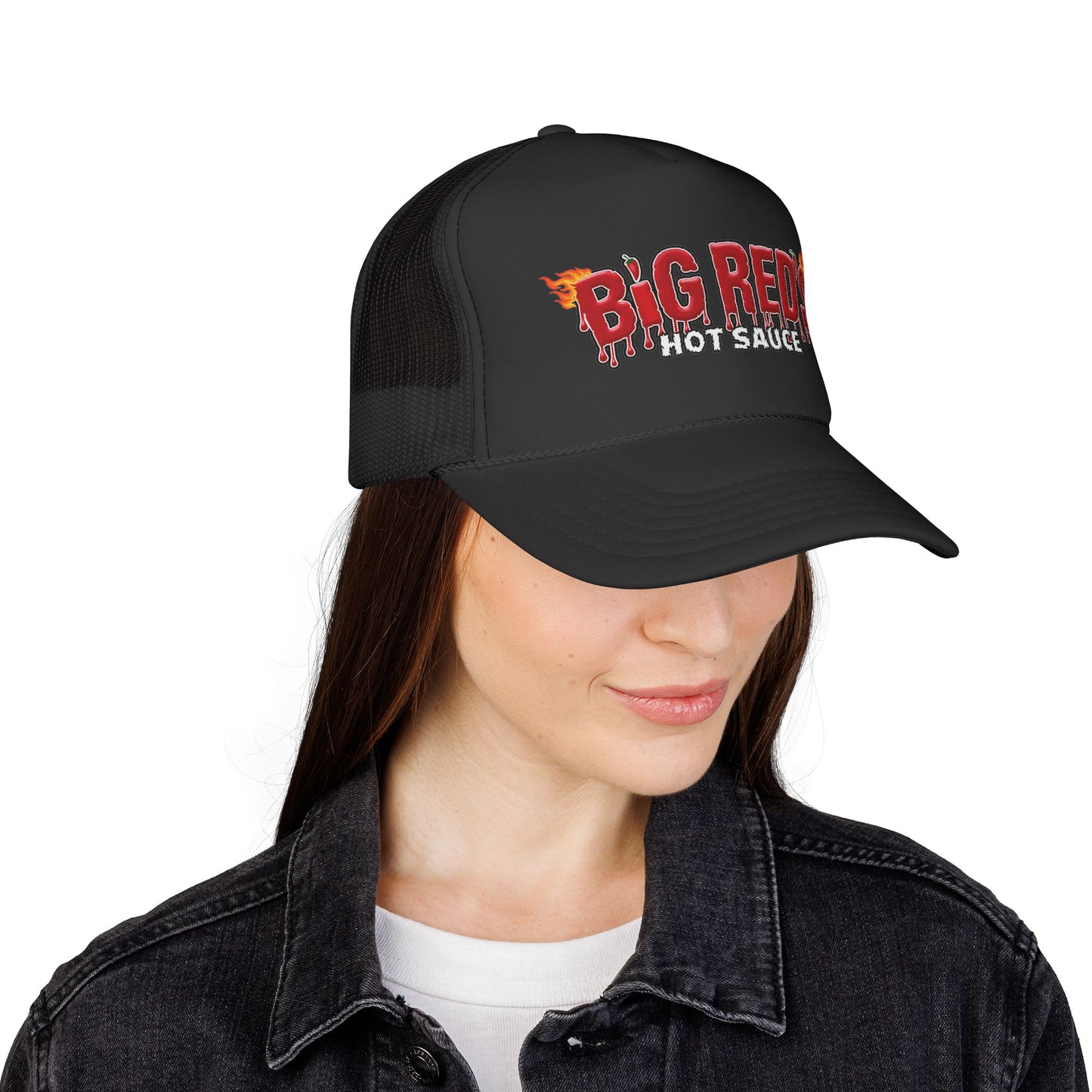 Big Red's Hot Sauce Trucker Cap — Spicy Flame Mesh Hat