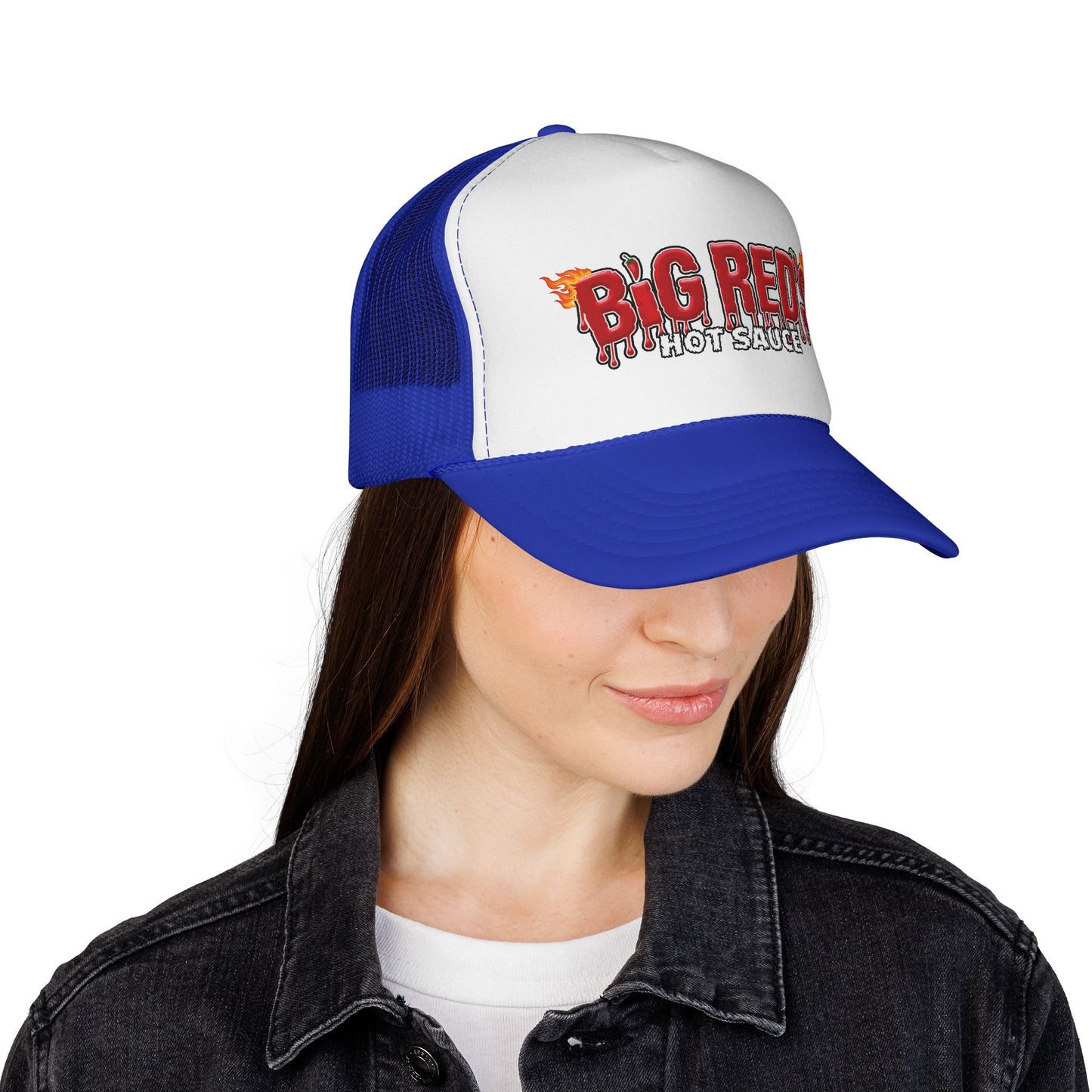 Big Red's Hot Sauce Trucker Cap — Spicy Flame Mesh Hat