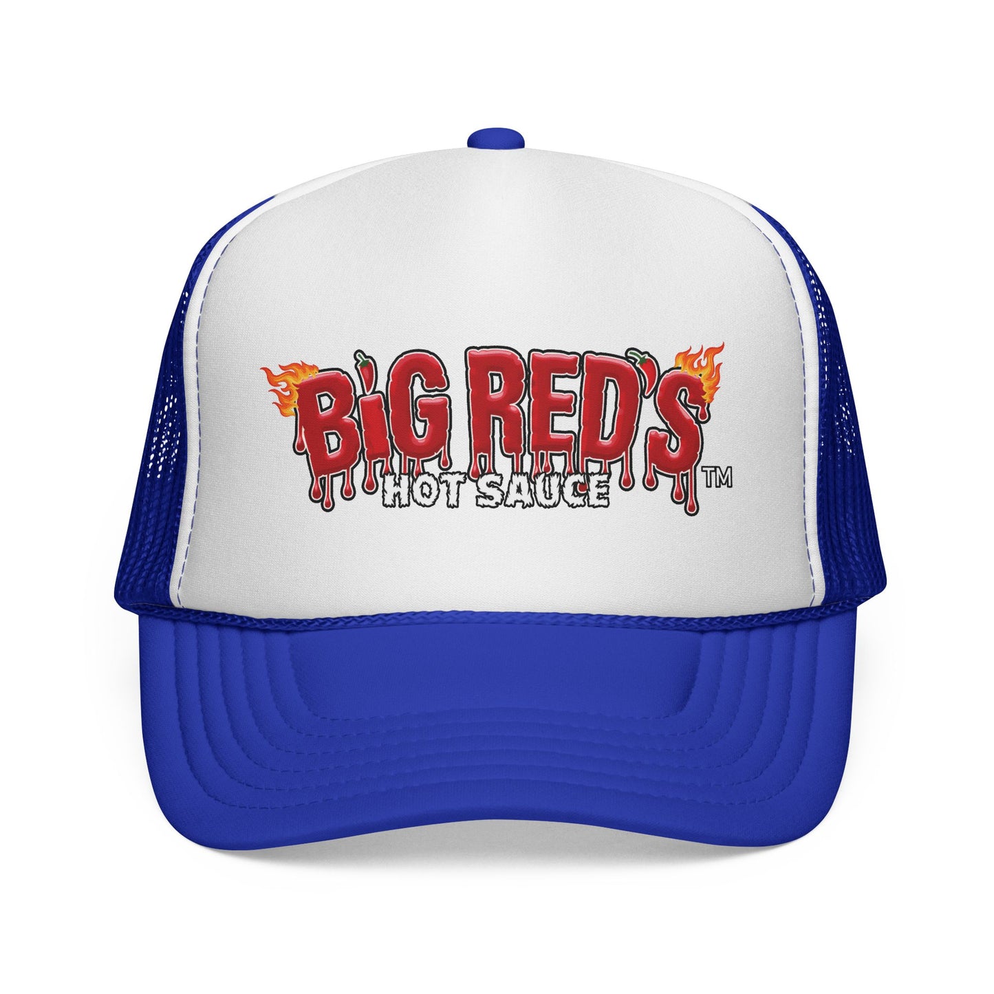 Big Red's Hot Sauce Trucker Cap — Spicy Flame Mesh Hat
